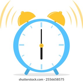 Alarm clock, cartoon alarm clock icon isolated on white background. Vector, cartoon illustration. Vector.