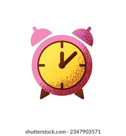 Alarm clock cartoon icon school instrument element student concept isolated vector illustration