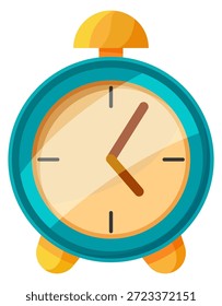 Ícone de desenho animado do despertador. Símbolo de hora