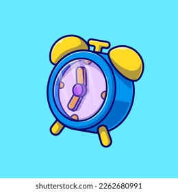 Alarm Clock Cartoon Vector Icon Illustration. Technology Education Icon Concept Isolated Premium Vector. Flat Cartoon Style