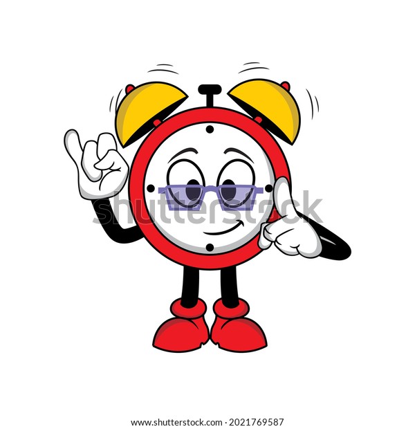Alarm Clock Character Illustration Mascot Vector Stock Vector (Royalty