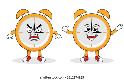 Alarm Clock Character set flat style