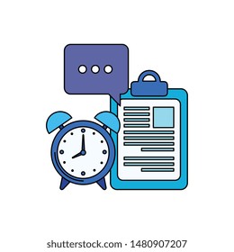 alarm clock with checklist icon