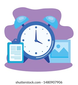 alarm clock with checklist icon