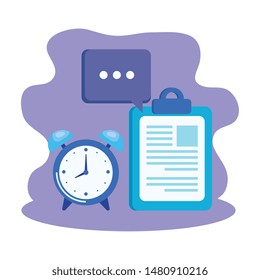 alarm clock with checklist icon