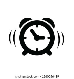 Alarm clock of circular icon