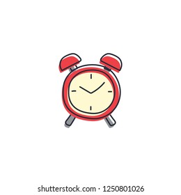 Alarm clock clip art template. Business and finance concept icon. Vector illustration design eps10