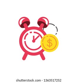 alarm clock with coin dollar