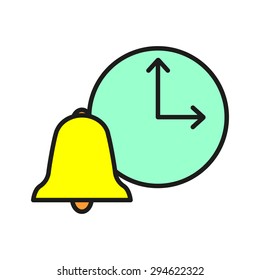 an alarm clock, a color icon