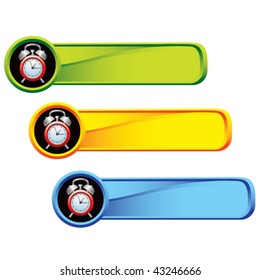 alarm clock colored tabs