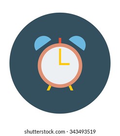 Alarm Clock Colored Vector Icon 