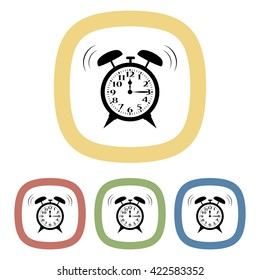 Alarm clock colorful icon