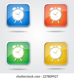 Alarm Clock Colorful Vector Icon Design