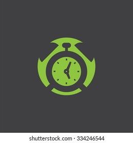 alarm clock cut identity template icon design element