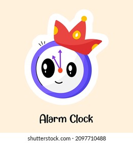 Reloj de alarma y pegatina linda