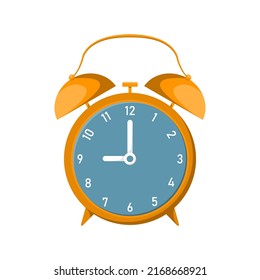 Alarm clock design on isolated background.