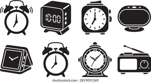 Alarm clock digital clock and radio table clocks set