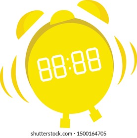 Alarm Clock digital yellow  classic
