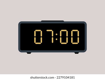 Alarm clock with digits, home gadgets