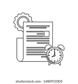 alarm clock with document file