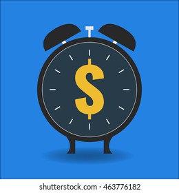 Alarm clock with dollar icon