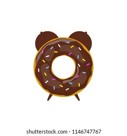 Alarm clock donut. Breakfast time