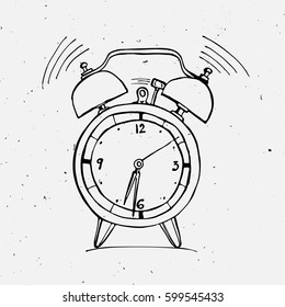 Alarm Clock Doodle Illustration