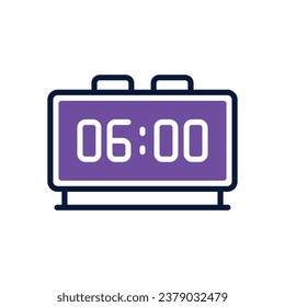 alarm clock dual tone icon. vector icon for your website, mobile, presentation, and logo design.