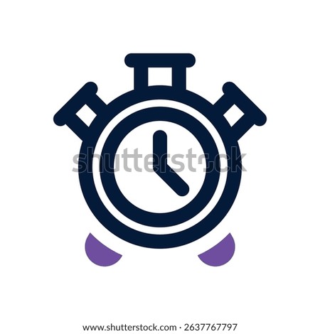 alarm clock duotone icon. Sleek and modern vector icon for websites, mobile apps, marketing materials, and corporate design. Fully scalable and ready to use.