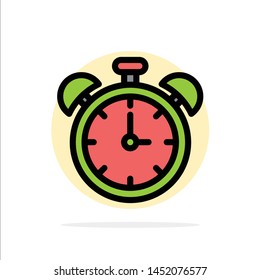 Alarm, Clock, Education, Time Abstract Circle Background Flat color Icon