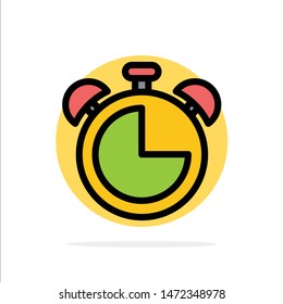 Alarm, Clock, Education, Timer Abstract Circle Background Flat color Icon