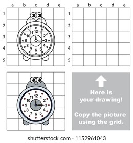 Alarm Clock, the educational game with simple game level. Copy the picture.