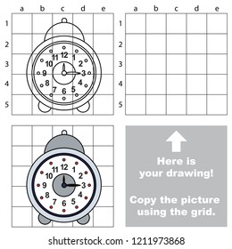 Alarm Clock, the educational game with simple game level. Copy the picture.