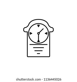 alarm clock. Element of education icon for mobile concept and web apps. Thin line alarm clock can be used for web and mobile on white background