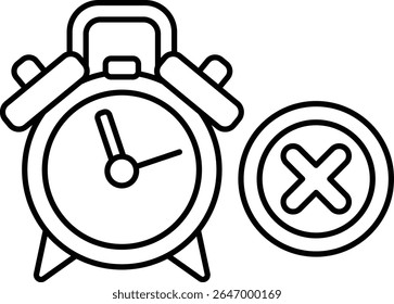 A alarm clock with a face and hands showing the time of 10:30