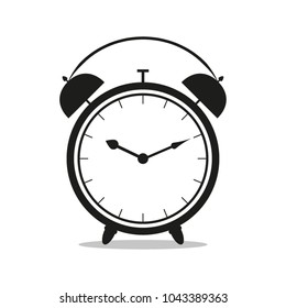 Alarm clock, flat design. Vector.