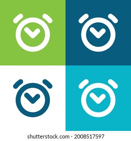 Alarm-Uhr Flat vier Farbe minimale Icon-Set