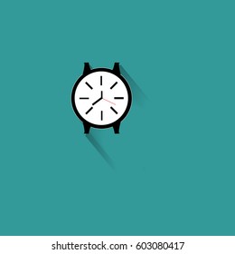 Alarm clock flat icon 