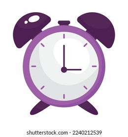 alarm clock flat icon isolated