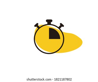 Alarm Clock Flat Icon on white background in vector illustration