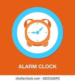 alarm clock flat icon - simple, vector, icon for website design, mobile app, ui. Vector Illustration
