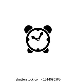 Alarm clock flat icon, vector