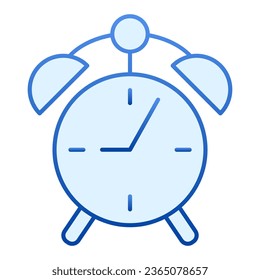 Alarm clock flat icon. Watch blue icons in trendy flat style. Time gradient style design, designed for web and app. Eps 10