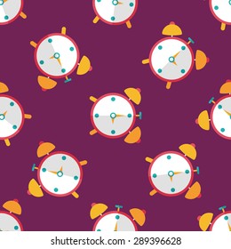 alarm clock flat icon,eps10 seamless pattern background