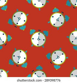alarm clock flat icon,eps10 seamless pattern background