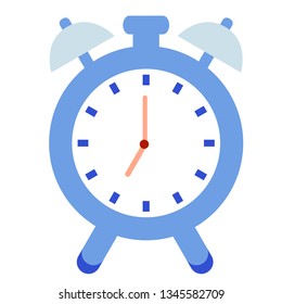 alarm clock flat illustration on white