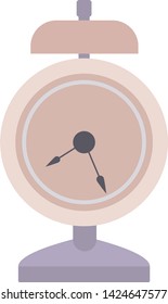 Alarm clock flat illustration on white