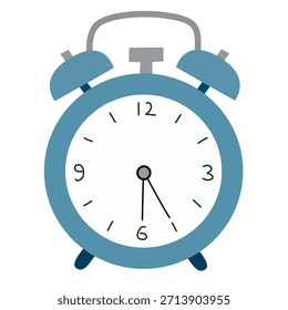 Reloj despertador en estilo de ilustración plana para rutinas matutinas saludables. Ideal para la planificación de la aptitud y los diseños de bienestar diario.