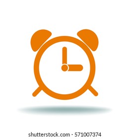 Alarm clock. Flat modern web button