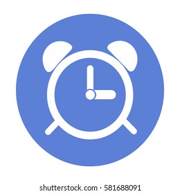 Alarm clock. Flat modern web button